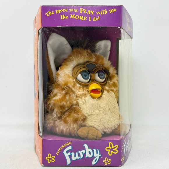 Furby  Model 70-800 Giraffe Toy Collectible Blue Eyes Factory Sealed 1998 NEW - Picture 2 of 8